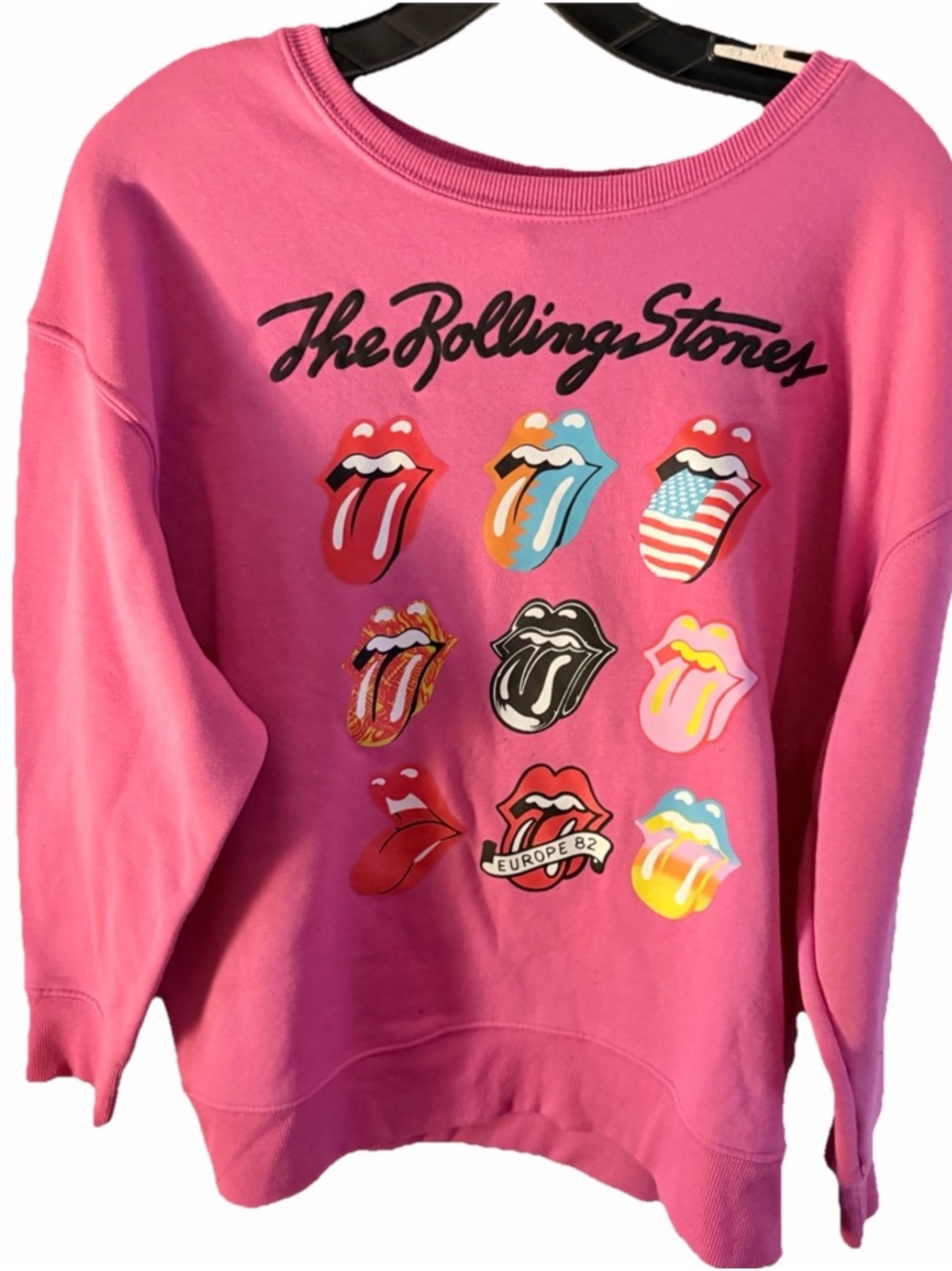 The Rolling Stones Pink Sweatshirt size small oversized